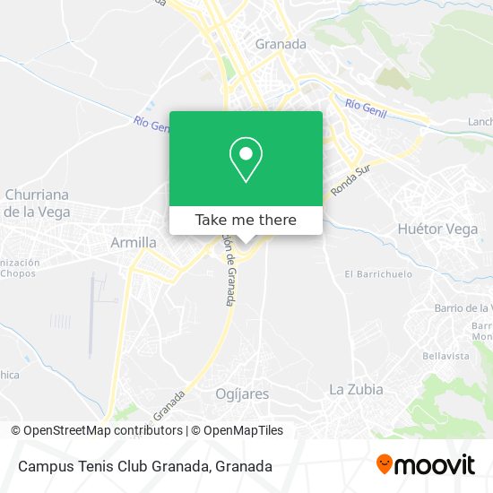 Campus Tenis Club Granada map