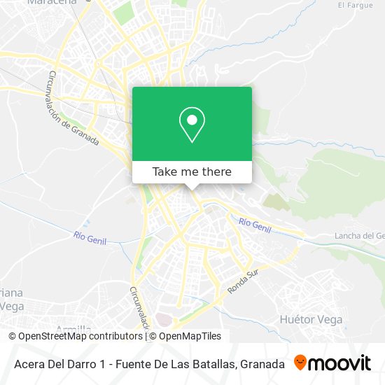 mapa Acera Del Darro 1 - Fuente De Las Batallas