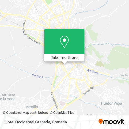 Hotel Occidental Granada map