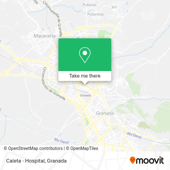 Caleta - Hospital map