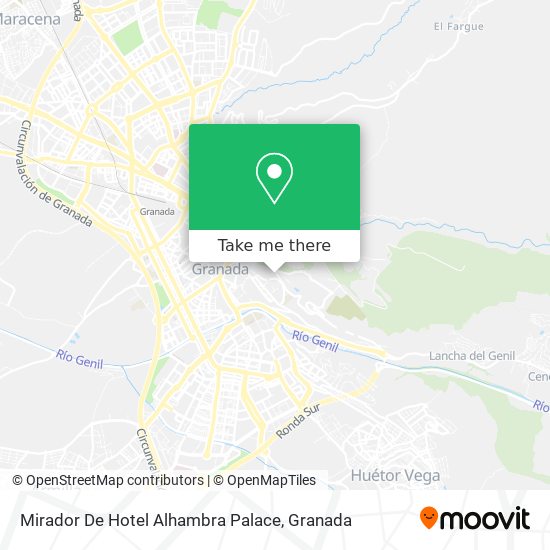 mapa Mirador De Hotel Alhambra Palace
