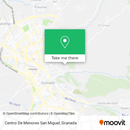 mapa Centro De Menores San Miguel