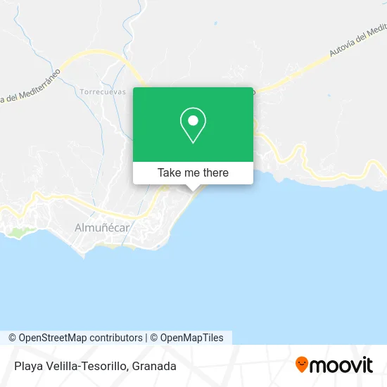 Playa Velilla-Tesorillo map