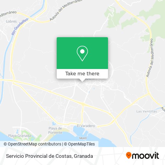 Servicio Provincial de Costas map