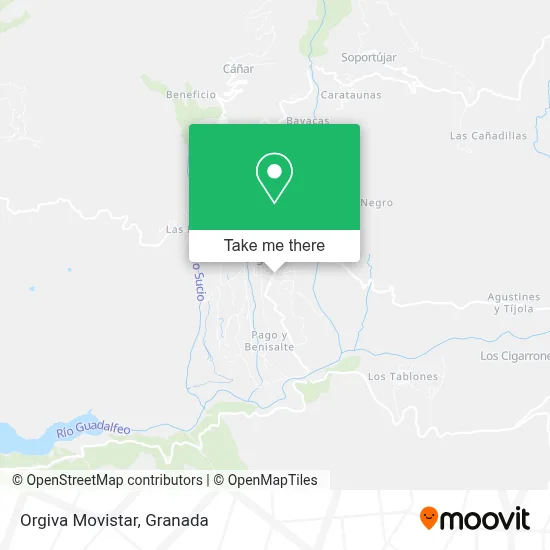 Orgiva Movistar map