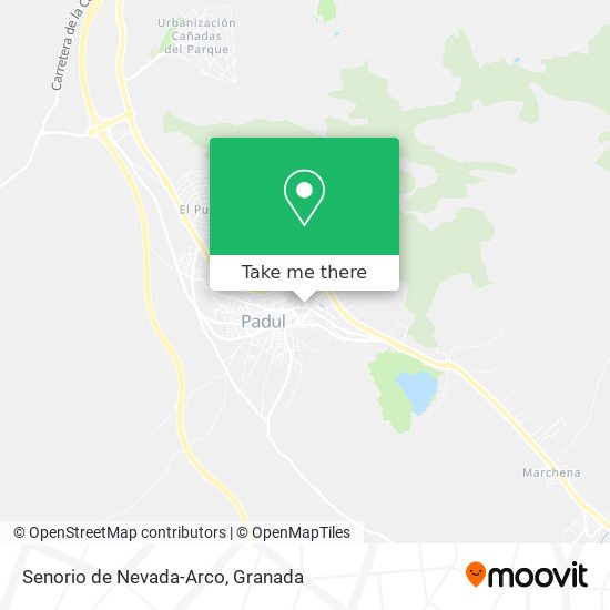 Senorio de Nevada-Arco map