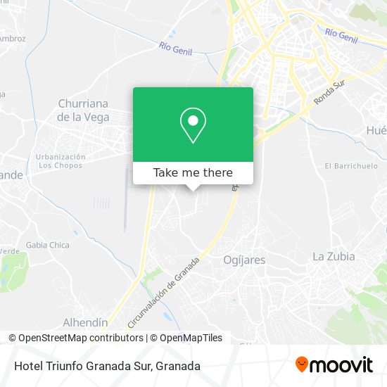 mapa Hotel Triunfo Granada Sur