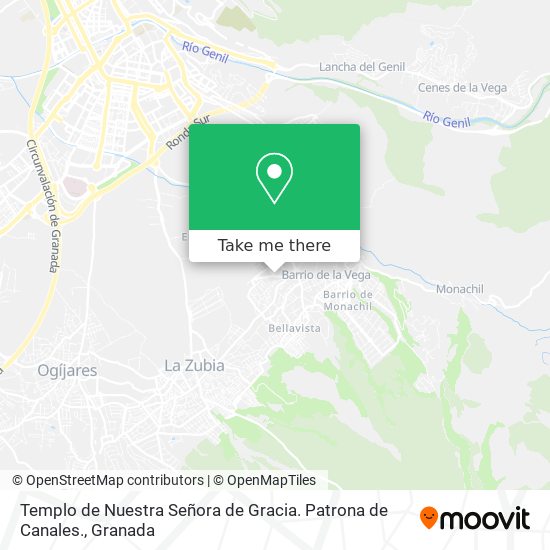 Templo de Nuestra Señora de Gracia. Patrona de Canales. map