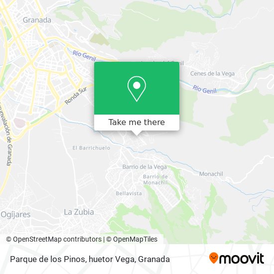 Parque de los Pinos, huetor Vega map