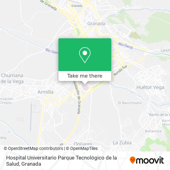 mapa Hospital Universitario Parque Tecnológico de la Salud