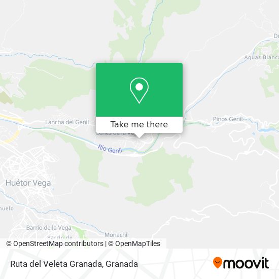 Ruta del Veleta Granada map