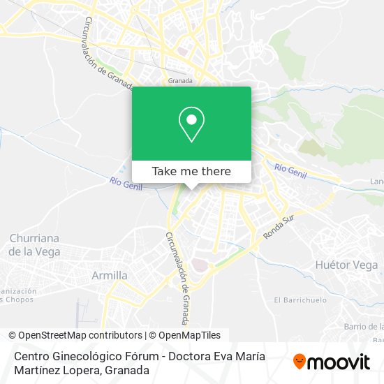mapa Centro Ginecológico Fórum - Doctora Eva María Martínez Lopera