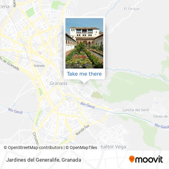 Jardines del Generalife map