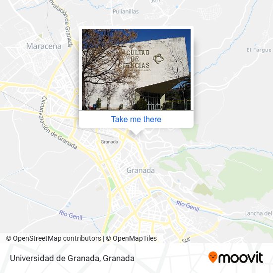 Universidad de Granada map