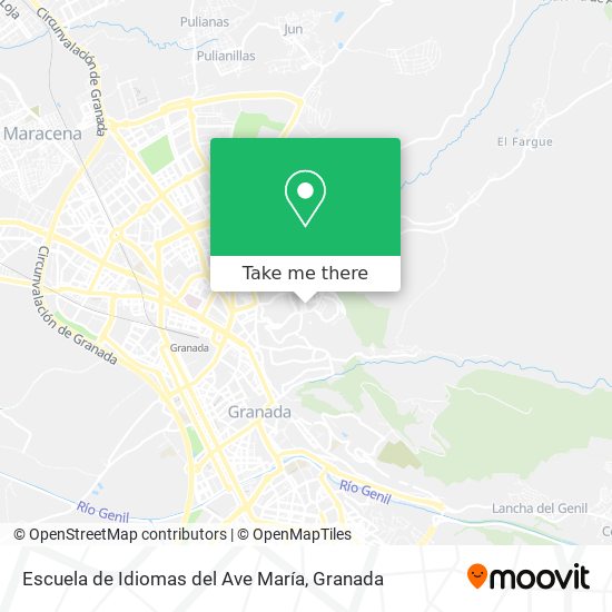 mapa Escuela de Idiomas del Ave María