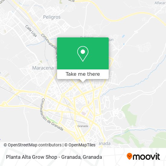 Planta Alta Grow Shop - Granada map