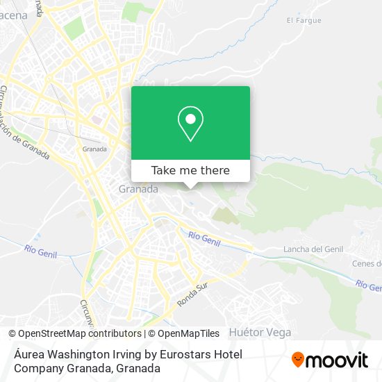 mapa Áurea Washington Irving by Eurostars Hotel Company Granada