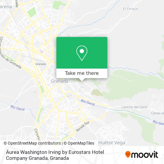 Áurea Washington Irving by Eurostars Hotel Company Granada map