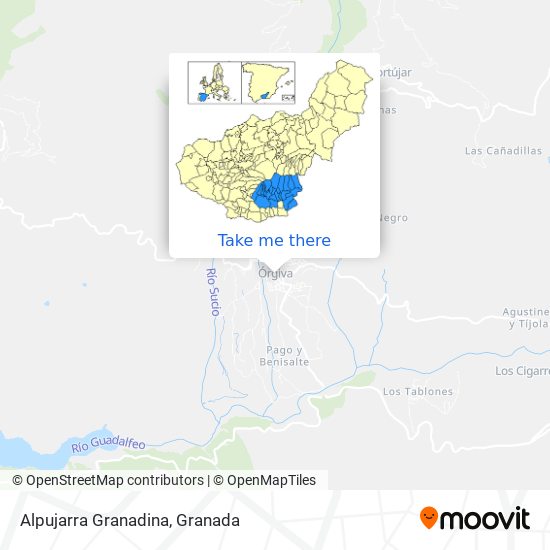 Alpujarra Granadina map