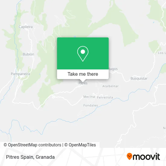 Pitres Spain map