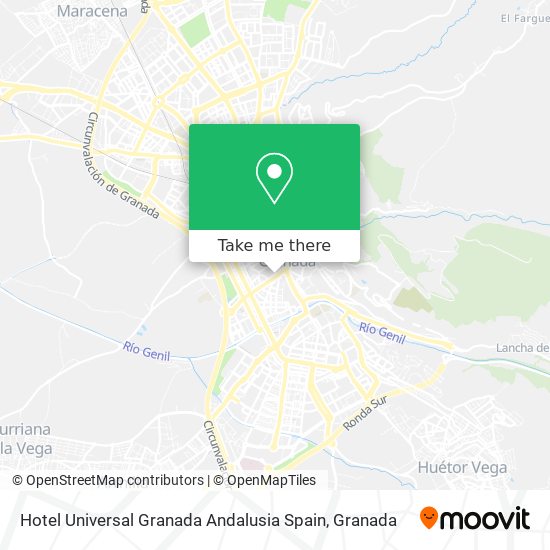mapa Hotel Universal Granada Andalusia Spain
