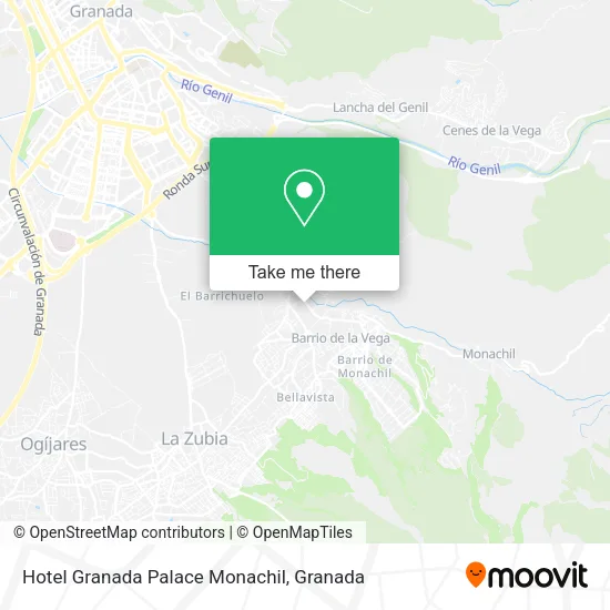 Hotel Granada Palace Monachil map