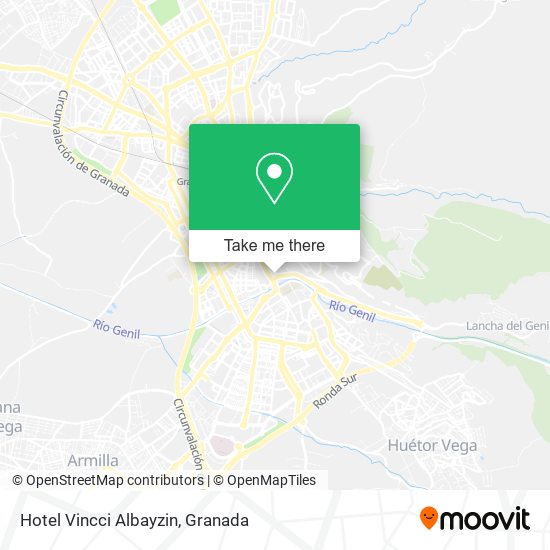 Hotel Vincci Albayzin map