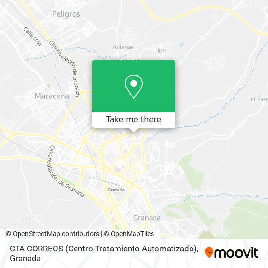 mapa CTA CORREOS (Centro Tratamiento Automatizado)