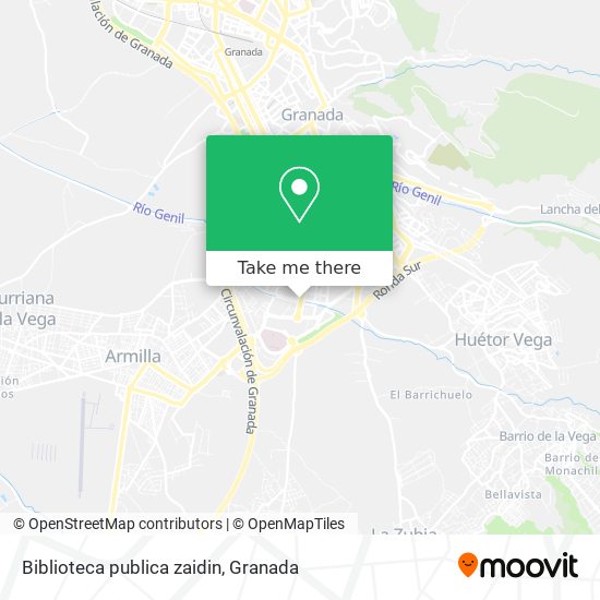 Biblioteca publica zaidin map