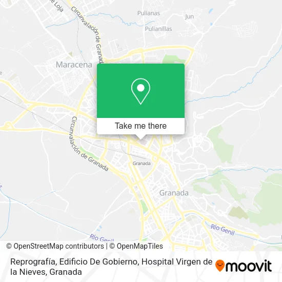 Reprografía, Edificio De Gobierno, Hospital Virgen de la Nieves map