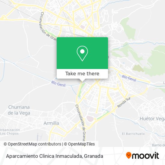 Aparcamiento Clinica Inmaculada map