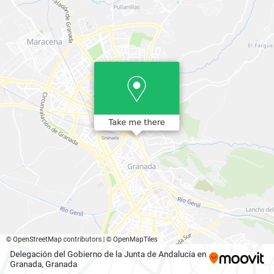 Delegación del Gobierno de la Junta de Andalucía en Granada map