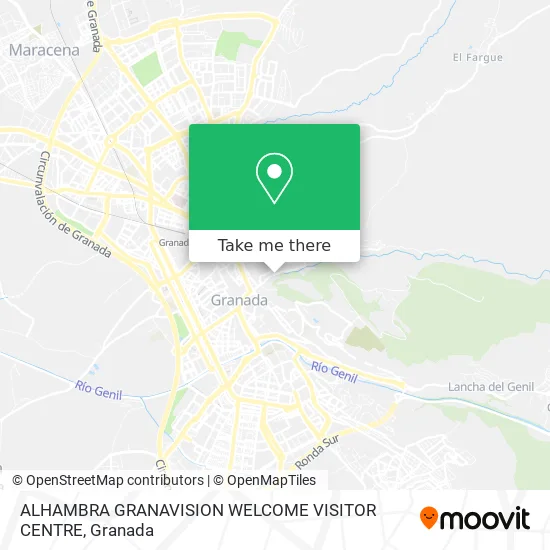 ALHAMBRA GRANAVISION WELCOME VISITOR CENTRE map
