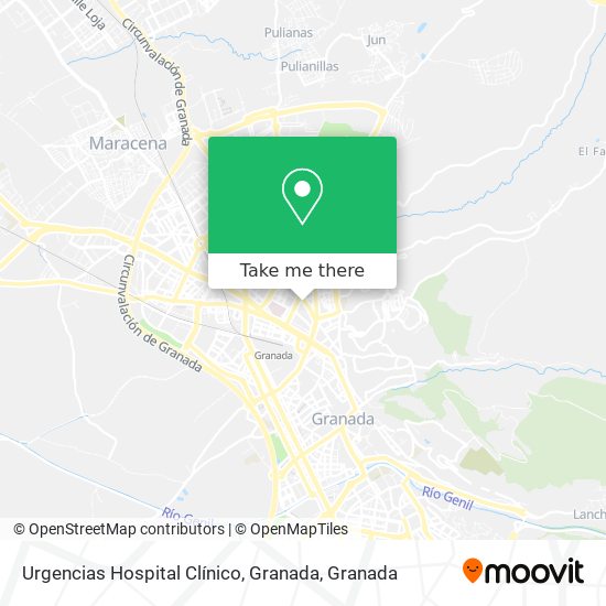 Urgencias Hospital Clínico, Granada map