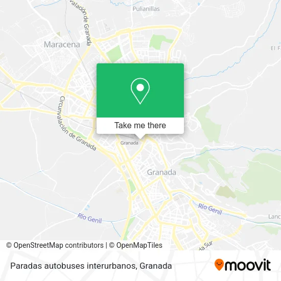 Paradas autobuses interurbanos map