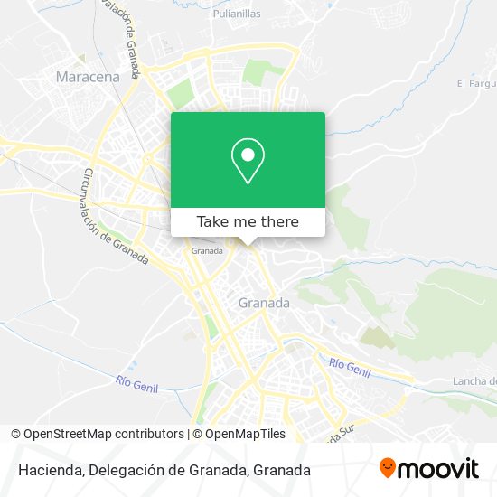 Hacienda, Delegación de Granada map