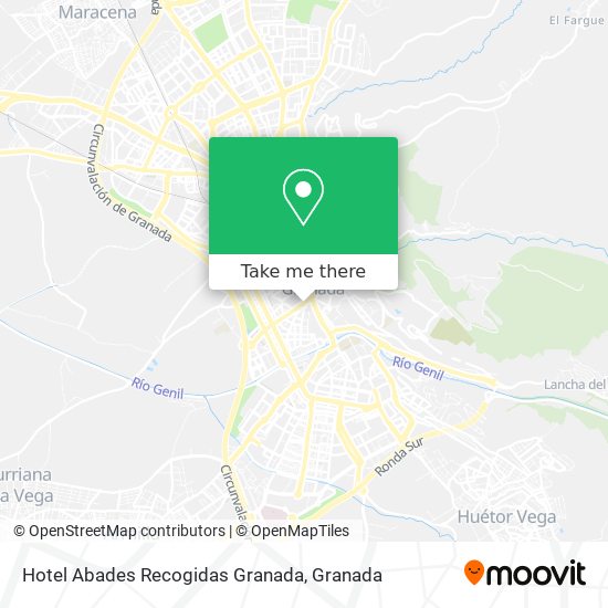 mapa Hotel Abades Recogidas Granada