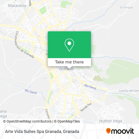 Arte Vida Suites Spa Granada map