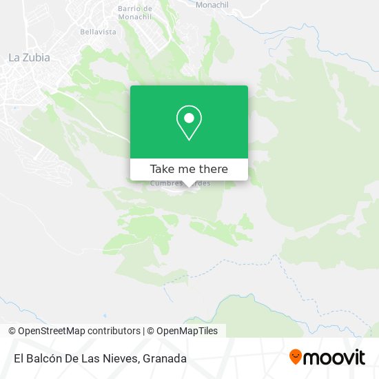 El Balcón De Las Nieves map