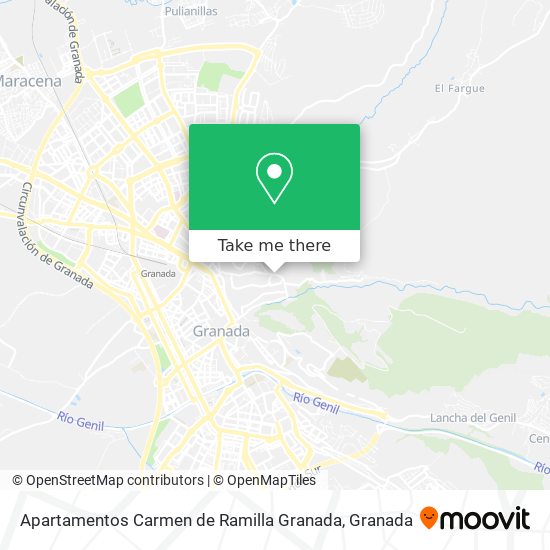 Apartamentos Carmen de Ramilla Granada map