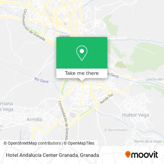 Hotel Andalucía Center Granada map