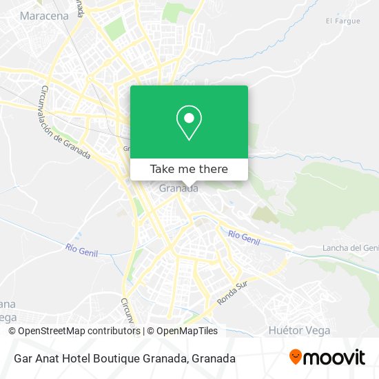 Gar Anat Hotel Boutique Granada map