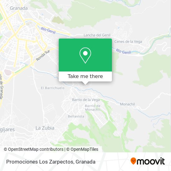Promociones Los Zarpectos map