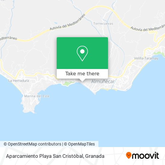 Aparcamiento Playa San Cristóbal map