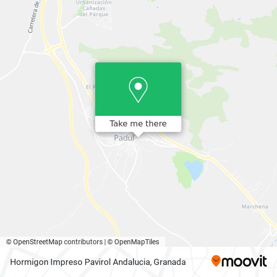 Hormigon Impreso Pavirol Andalucia map