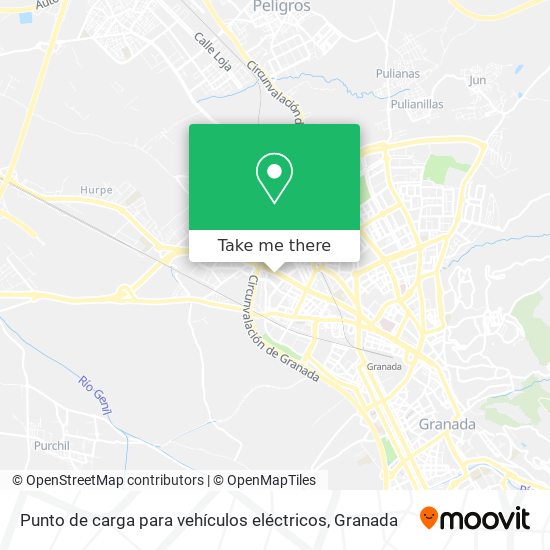 Punto de carga para vehículos eléctricos map