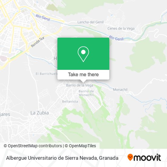 Albergue Universitario de Sierra Nevada map