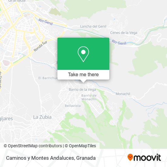 mapa Caminos y Montes Andaluces