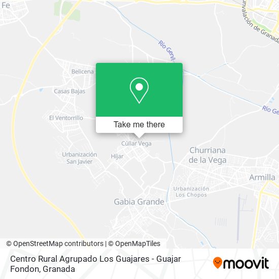 Centro Rural Agrupado Los Guajares - Guajar Fondon map