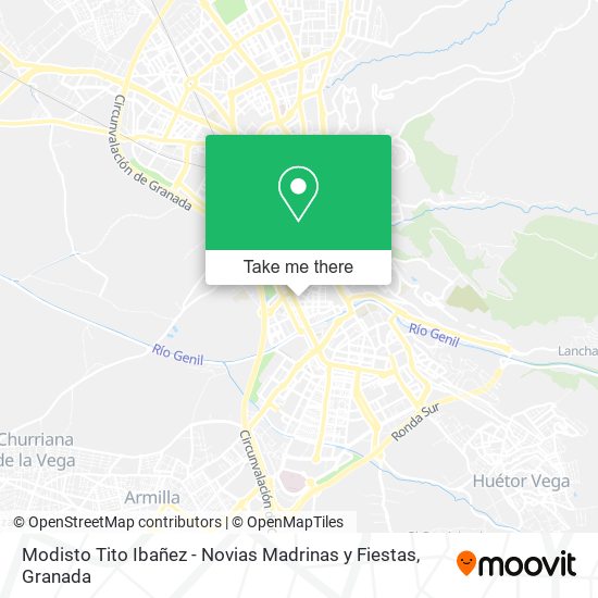 mapa Modisto Tito Ibañez - Novias Madrinas y Fiestas